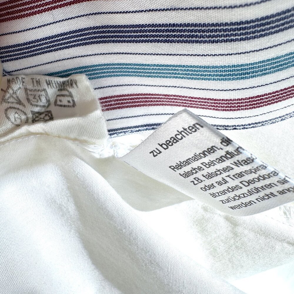 HESS FRACKMANN Trachten White Cotton Embroidered Blouse 36 - Picture 8 of 8